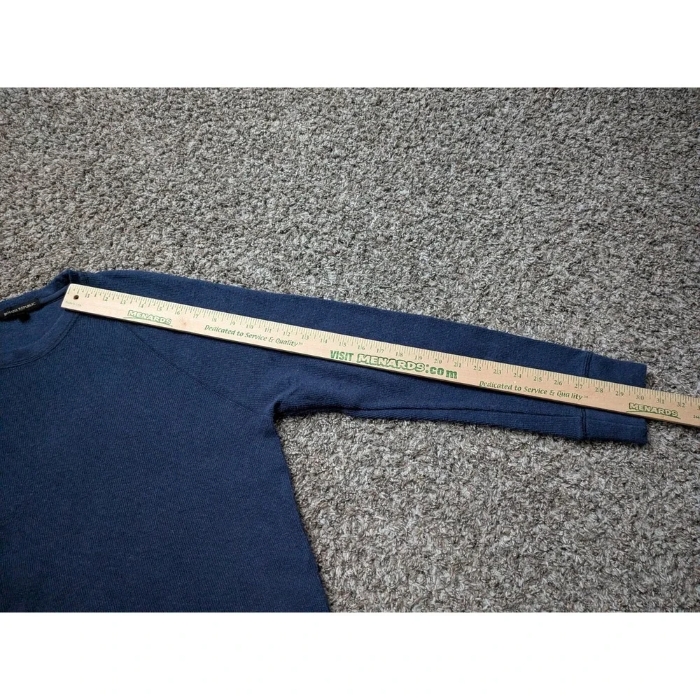 Banana Republic Sweater Mens Medium Blue Cotton Blend Crewneck‎ Pullover Preppy